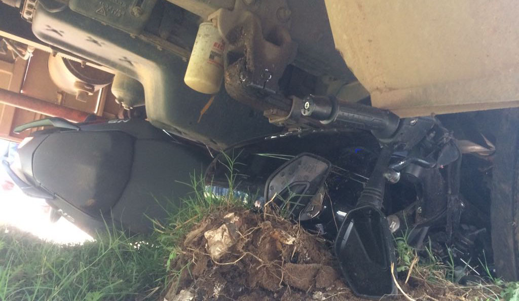 ಬಸ್, ಬೈಕ್ ಢಿಕ್ಕಿ : ಓರ್ವನಿಗೆ ಗಾಯ